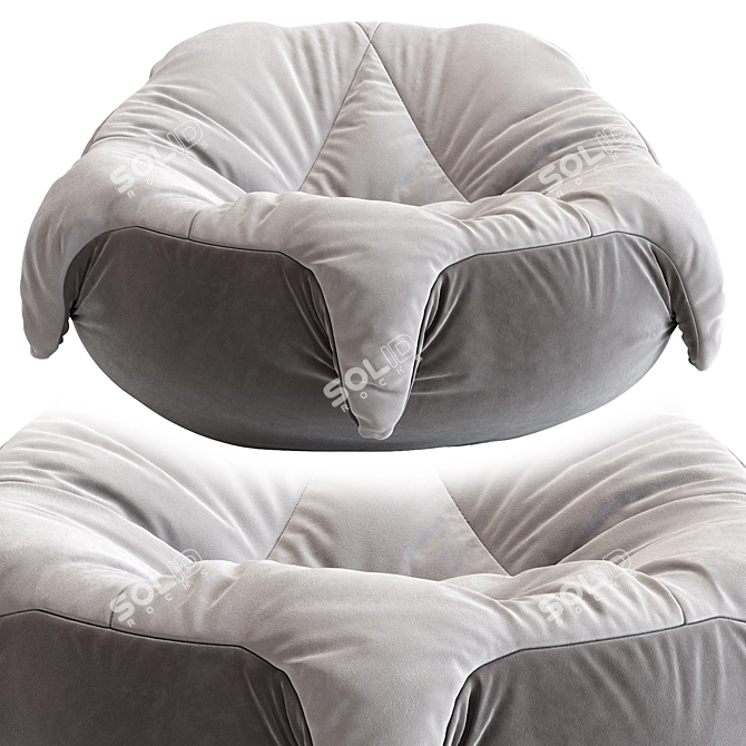 Cozy Comfort Bean Bag Chair 3D model image 2
