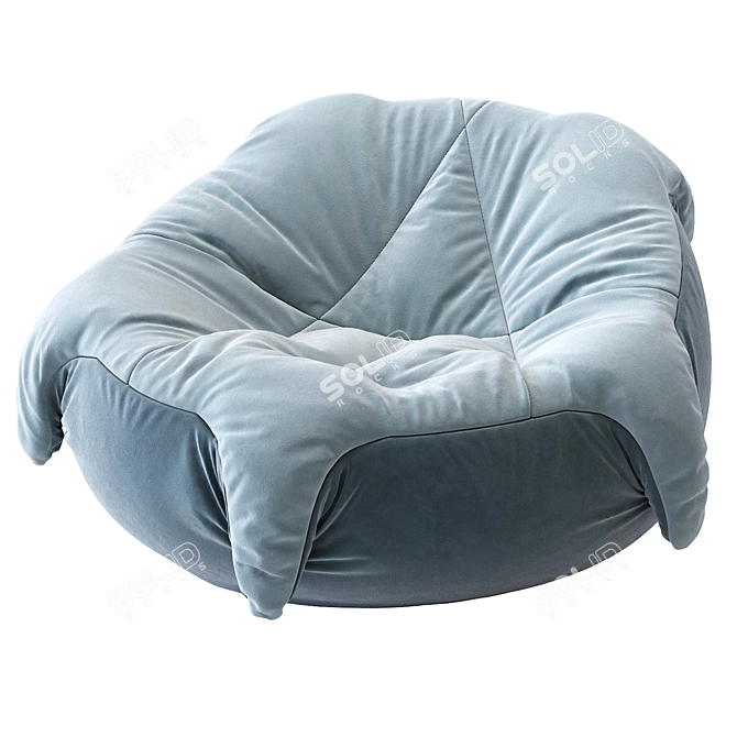 Cozy Comfort Bean Bag Chair 3D model image 4