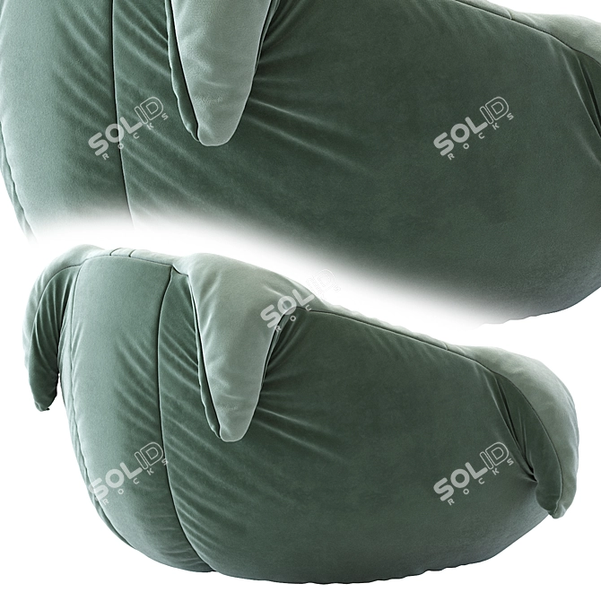 Cozy Comfort Bean Bag Chair 3D model image 5