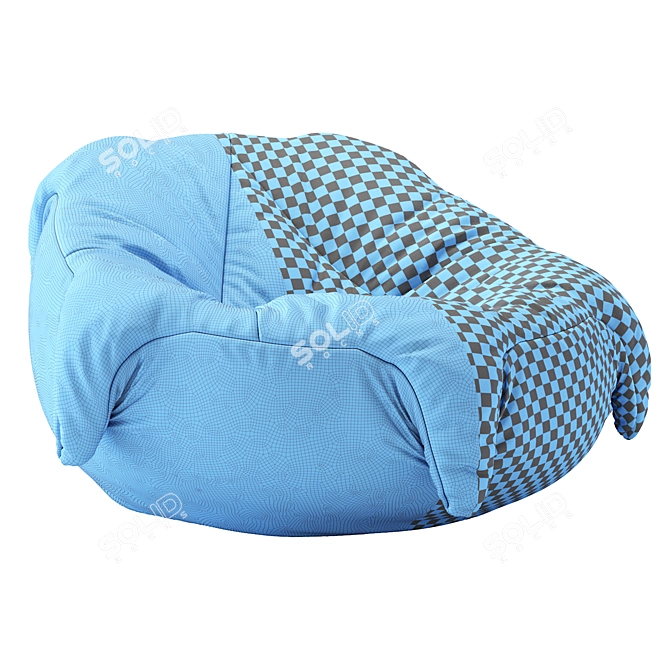 Cozy Comfort Bean Bag Chair 3D model image 6