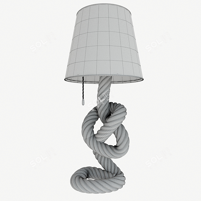 Coiled Rope Table Lamp 3D model image 3
