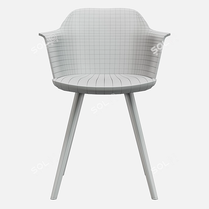 Transparent Backrest Chair: Jenkins SG 3D model image 5