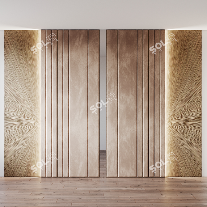 Elegant Adjustable Wall Panel 3D model image 1