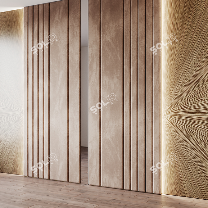 Elegant Adjustable Wall Panel 3D model image 3