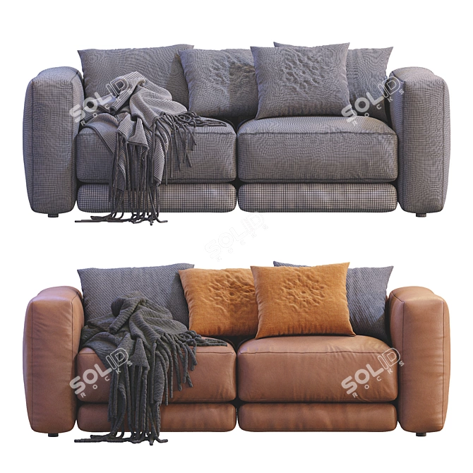 Modern Lewis Sofa by Montauk 3D model image 5