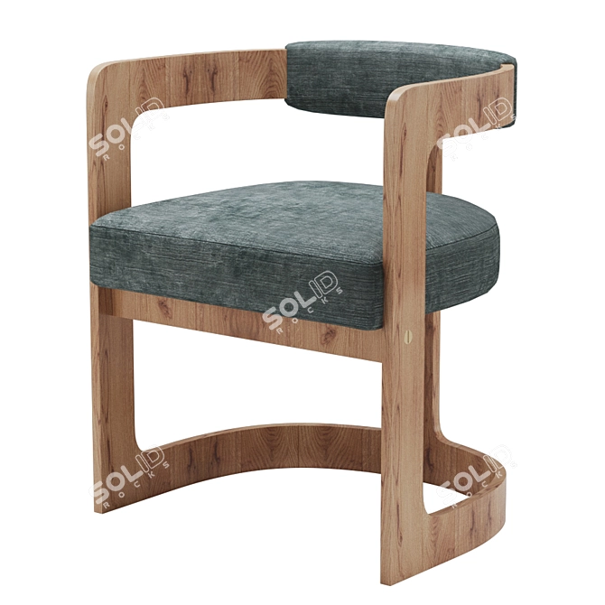 Sleek Zuma Dining Chair 3D model image 1