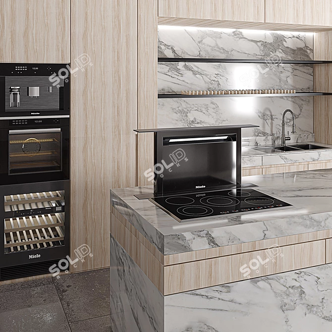 Modern Kitchen Design: 2015 Version 3D model image 2