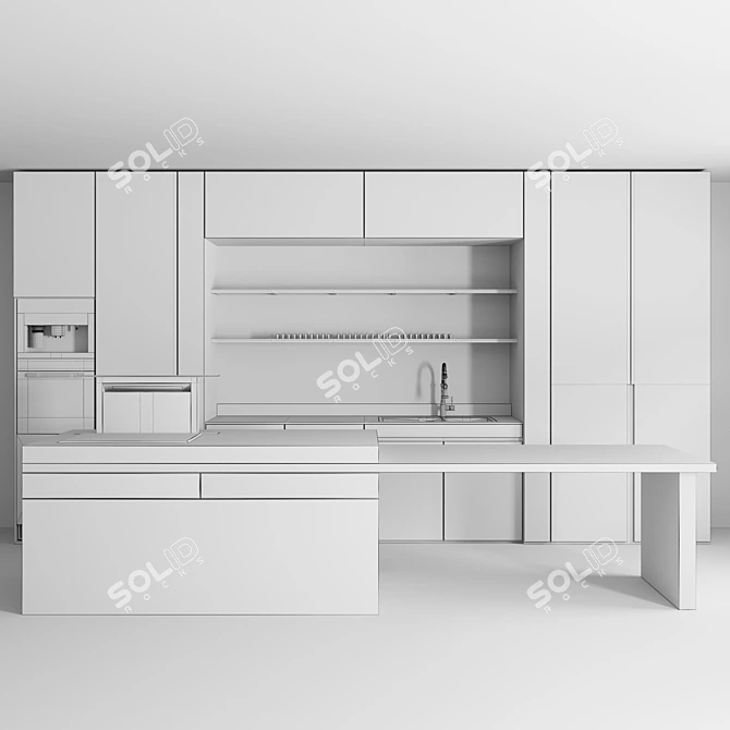 Modern Kitchen Design: 2015 Version 3D model image 6