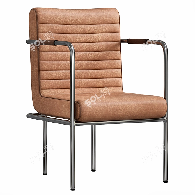 Cozy Armrest Chair: QUEEN 3D model image 1