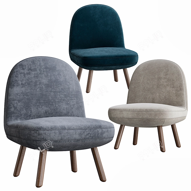 Fantasia Fabric Armchair: Molteni&C 3D model image 2