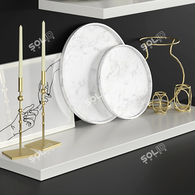 Vintage-Inspired Decorative Set 3D model image 3