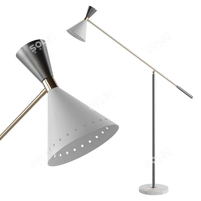 Elegant Gianfranco Ferre Home Floor Lamp 3D model image 7