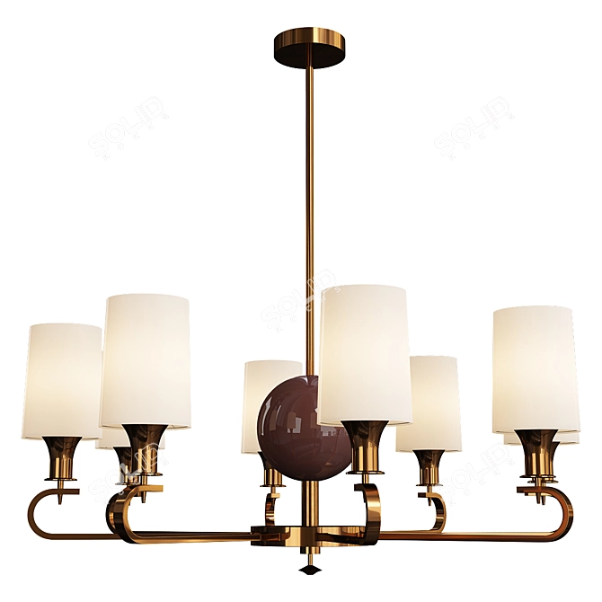 Elegant Munich 8-Arm Chandelier 3D model image 1