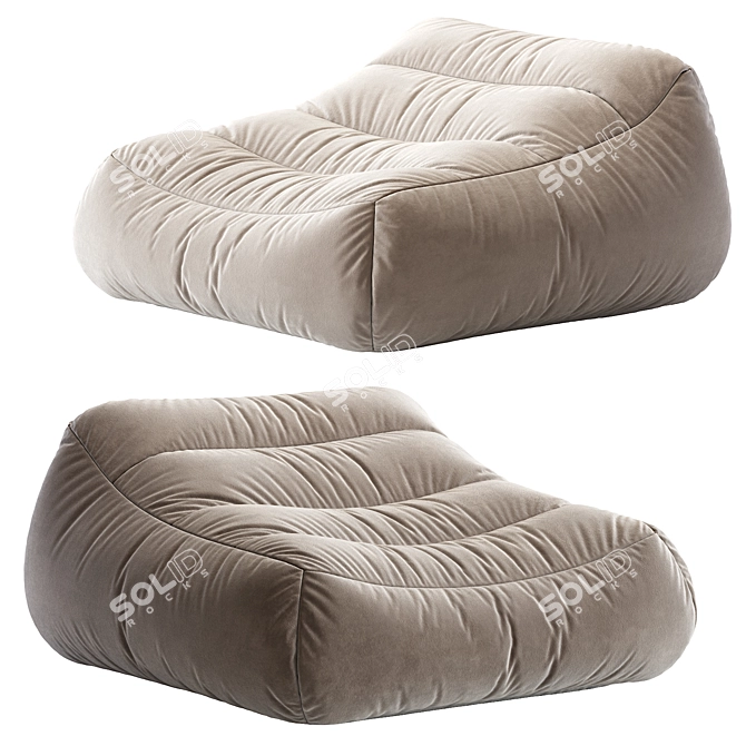Comfort Lounge Bean Bag Chair 3D model image 1