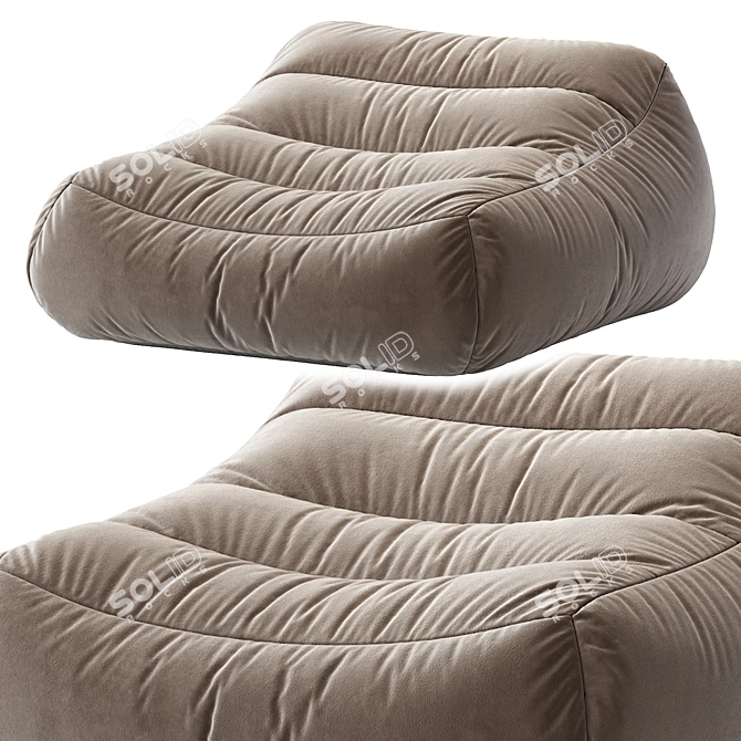 Comfort Lounge Bean Bag Chair 3D model image 3