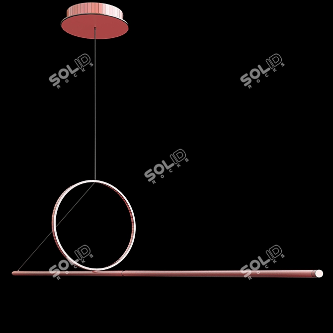 Elegant Reggie Design Lamp 3D model image 2