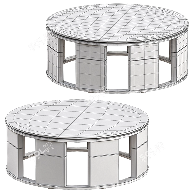 Elegant Firenze Center Table 3D model image 3