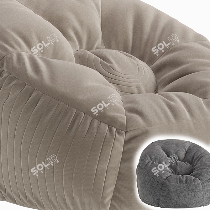 Lounge in Comfort with the Horizonal Bean Bag Chair 3D model image 5