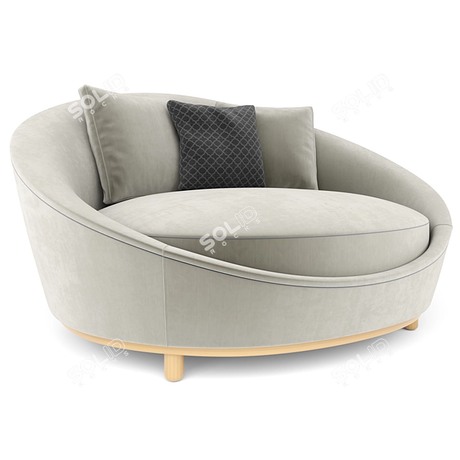 Elegant Mnoxet Design Armchair 3D model image 4