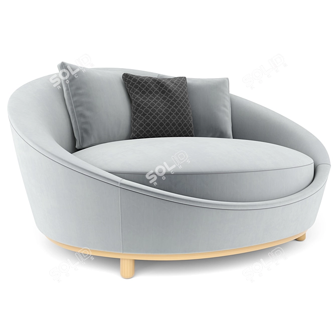 Elegant Mnoxet Design Armchair 3D model image 5