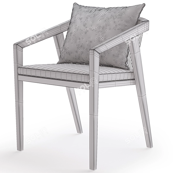 Elegant Cardrona Dining Chair 3D model image 4
