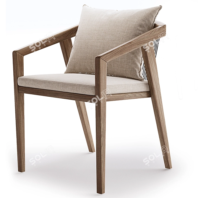 Elegant Cardrona Dining Chair 3D model image 5