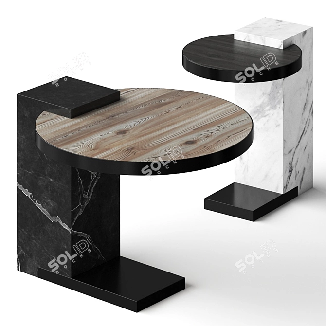 Urban Barn Inspired Herve Coffee Tables 3D model image 1