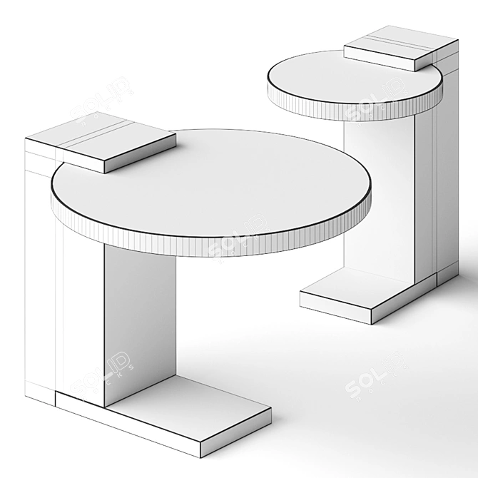 Urban Barn Inspired Herve Coffee Tables 3D model image 2