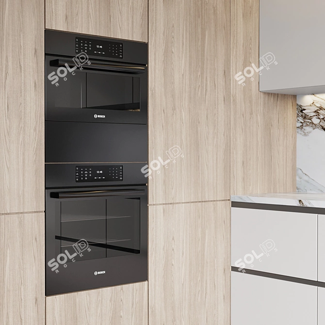 14-Piece Kitchen Set with Mixer, Sink, and Appliances 3D model image 2