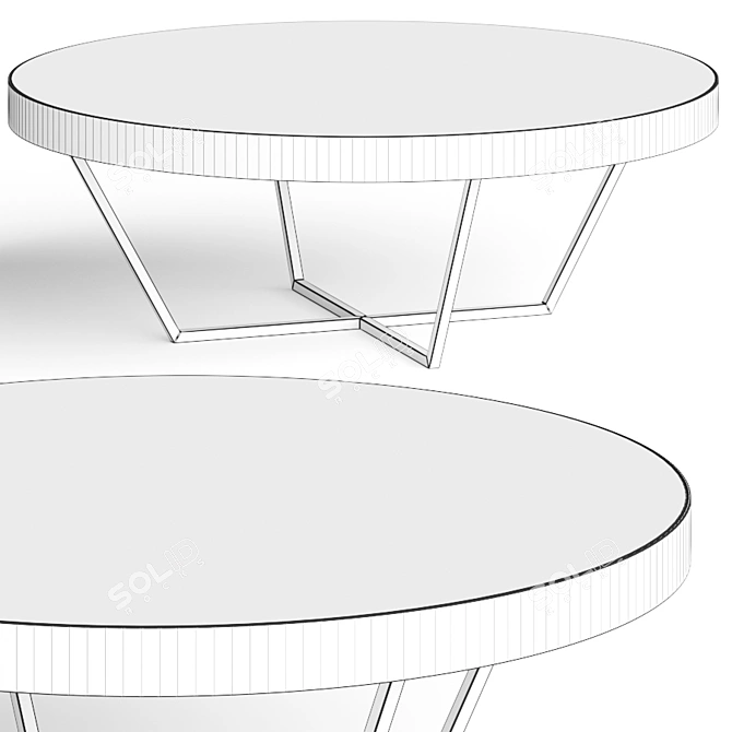 Reclaimed Patchwork Coffee Tables: Unique Design 3D model image 2