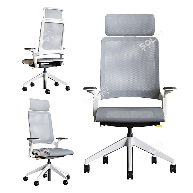 Kirn Office Chair - Adjustable Height, Stylish Design 3D model image 3