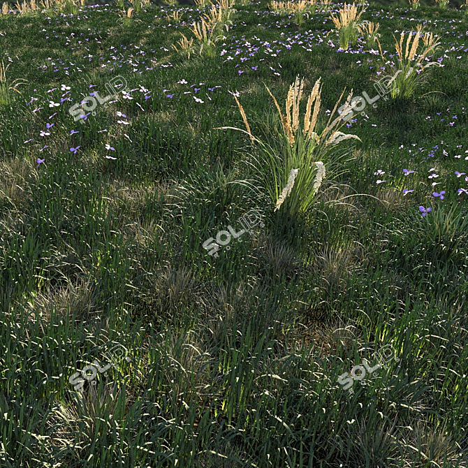 Lush Green Grass Pack: Effortlessly Create Stunning Landscapes 3D model image 2