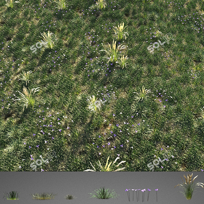 Lush Green Grass Pack: Effortlessly Create Stunning Landscapes 3D model image 3