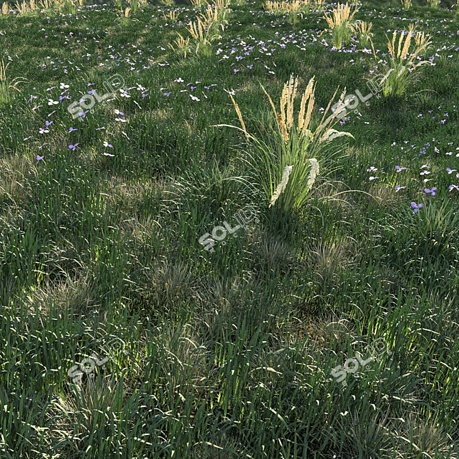 Lush Green Grass Pack: Effortlessly Create Stunning Landscapes 3D model image 5