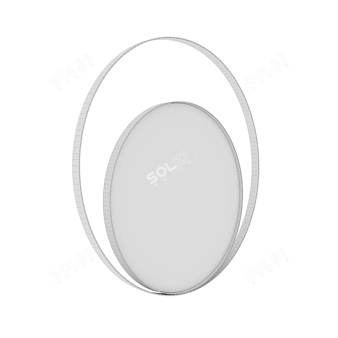 Iron Ring Metal Frame Round Mirror 3D model image 4