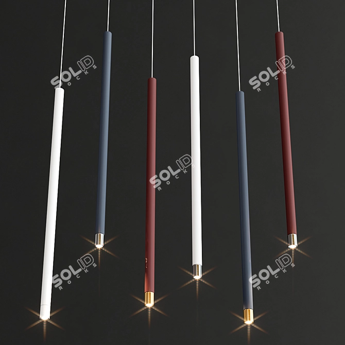 Elegant LED Pendant Lamp: Virtus 3D model image 2