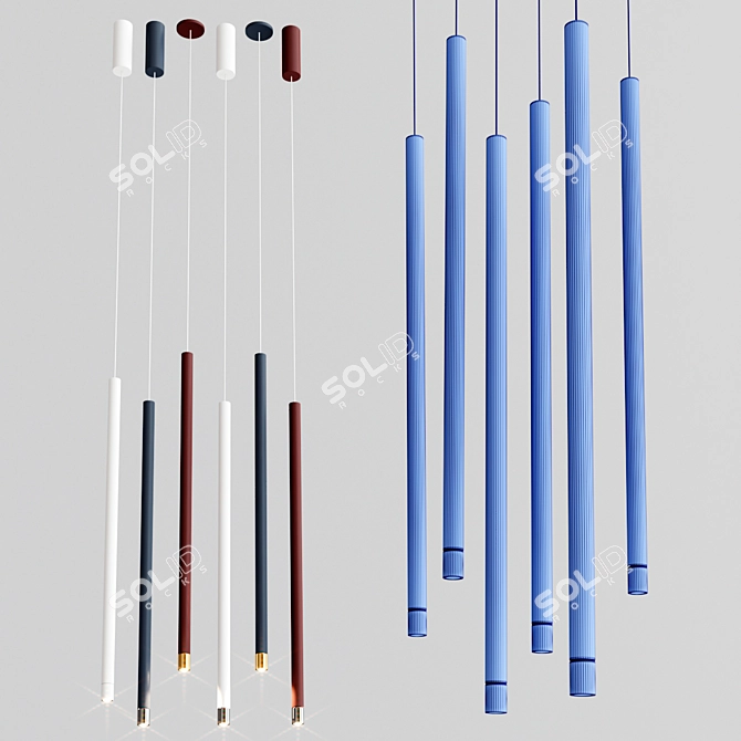 Elegant LED Pendant Lamp: Virtus 3D model image 3