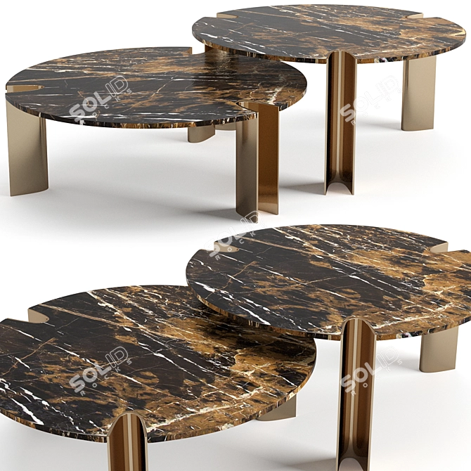 Elegant Egmont Coffee Table 3D model image 1