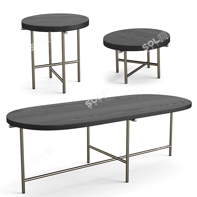 Minotti Torii Coffee Tables - Elegant and Versatile 3D model image 5