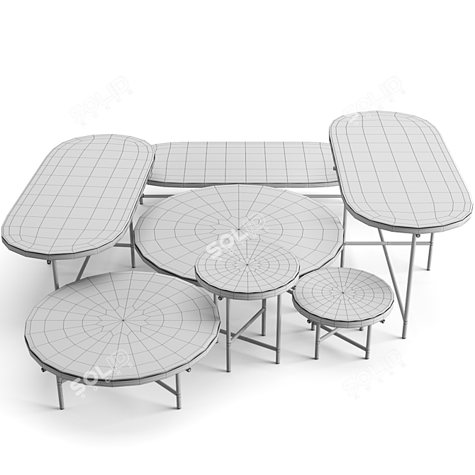 Minotti Torii Coffee Tables - Elegant and Versatile 3D model image 6