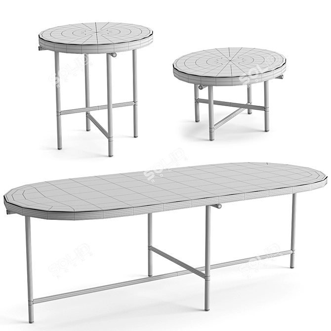 Minotti Torii Coffee Tables - Elegant and Versatile 3D model image 7