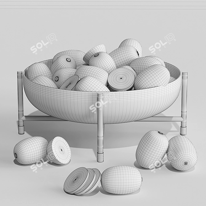 Modern Fruits Dish: Enhanced 3D Model 3D model image 6