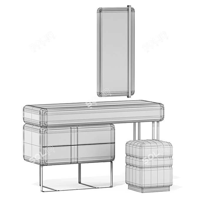 Elegant Still Dressing Table 3D model image 2