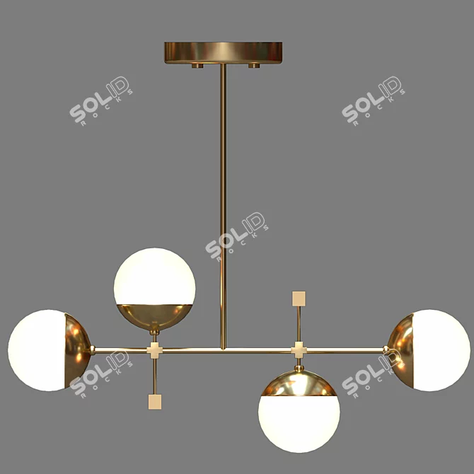 Vintage Corona Chandelier 3D model image 1