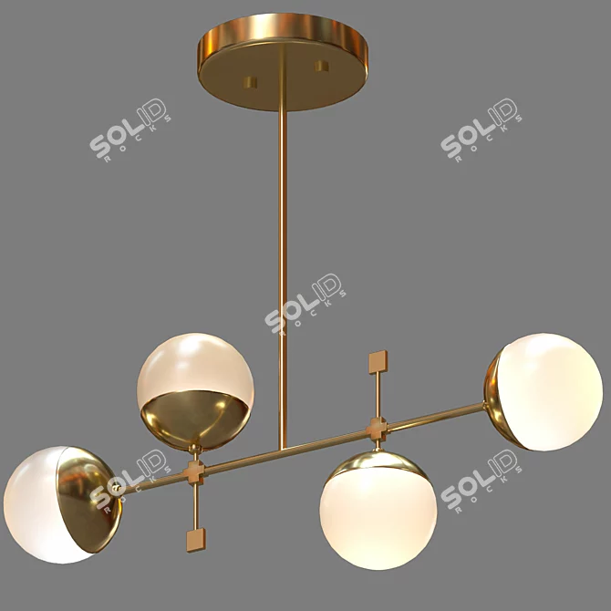 Vintage Corona Chandelier 3D model image 2