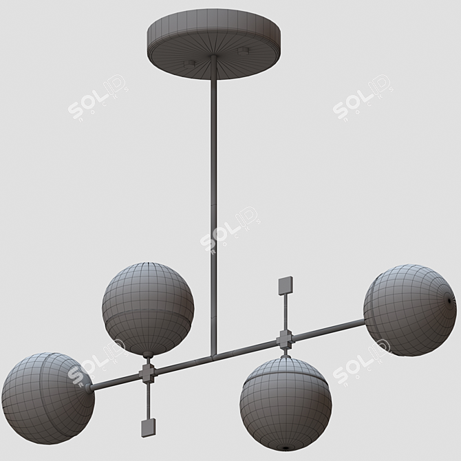 Vintage Corona Chandelier 3D model image 3