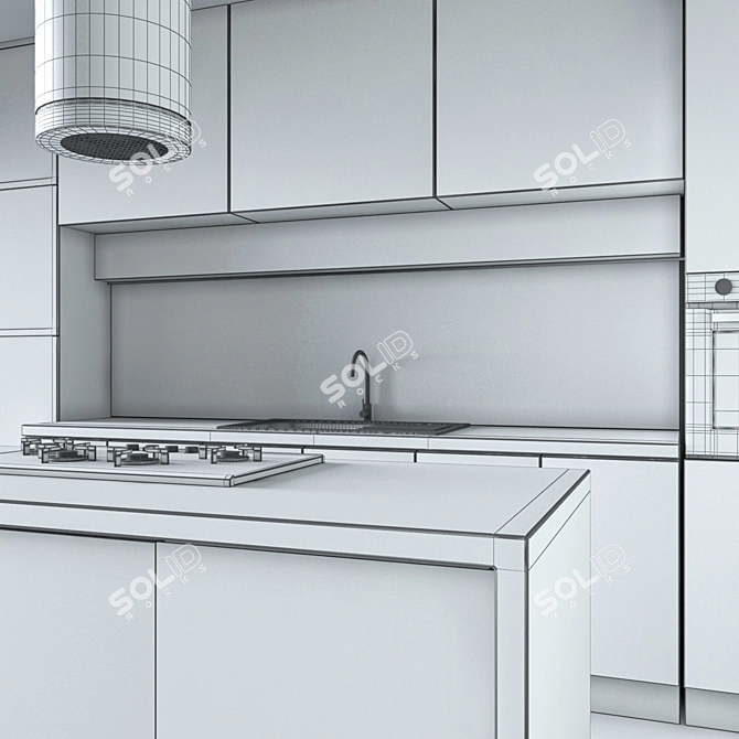 Vray and Corona Kitchen Set 3D model image 5