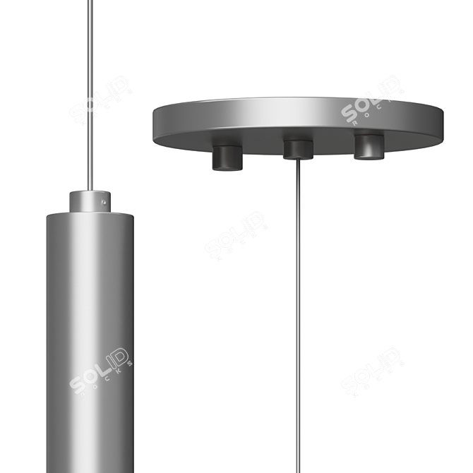 Sleek LED Pendant Light: Wands 3D model image 2