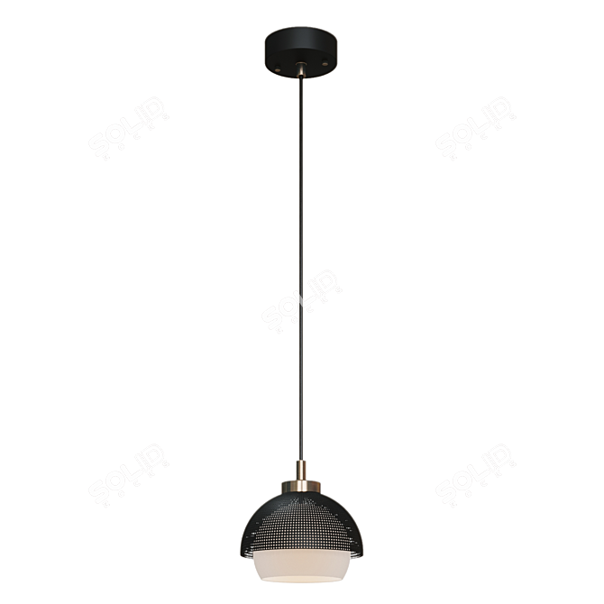 Eurosvet Pendant Light: Antique Bronze/Black - Elegant Lighting Solution 3D model image 2