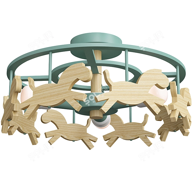 Anzazo Pony Ceiling Light 3D model image 1